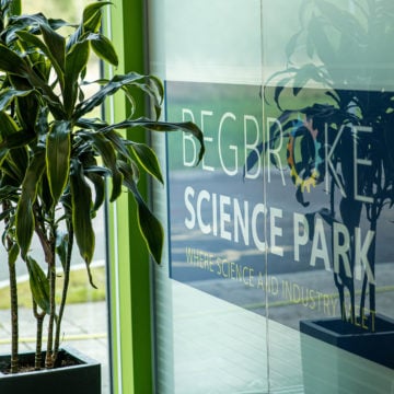 Bsp Logo Graphic In Cie Reception Area