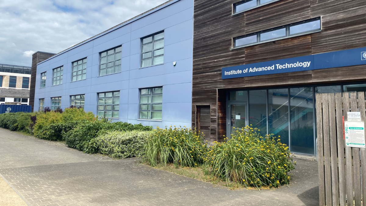 Photo of external view of IAT building 