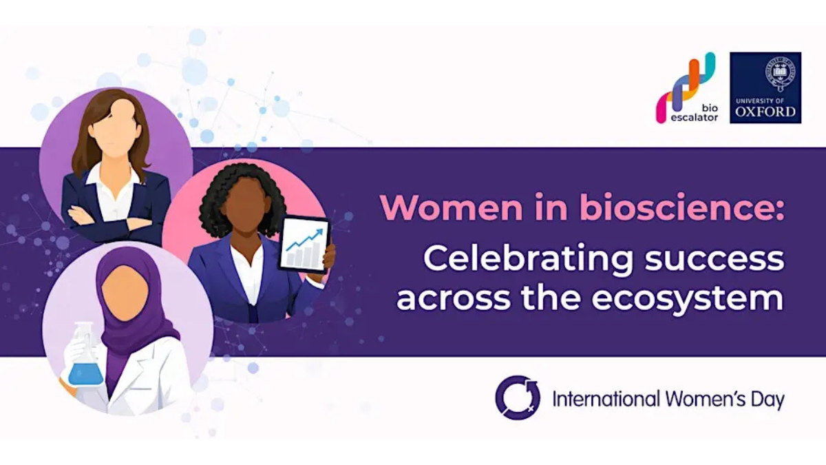 Graphic with illustrations of women and title of event