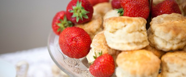 Strawberries and scones
